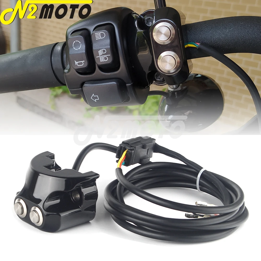 Moto Cnc 1 ''25Mm Interruttore Manubrio Air Ride Sospensione Interruttori Barra Di Controllo Per Harley Dyna V-Rod Sportster W/Aero Aero-A