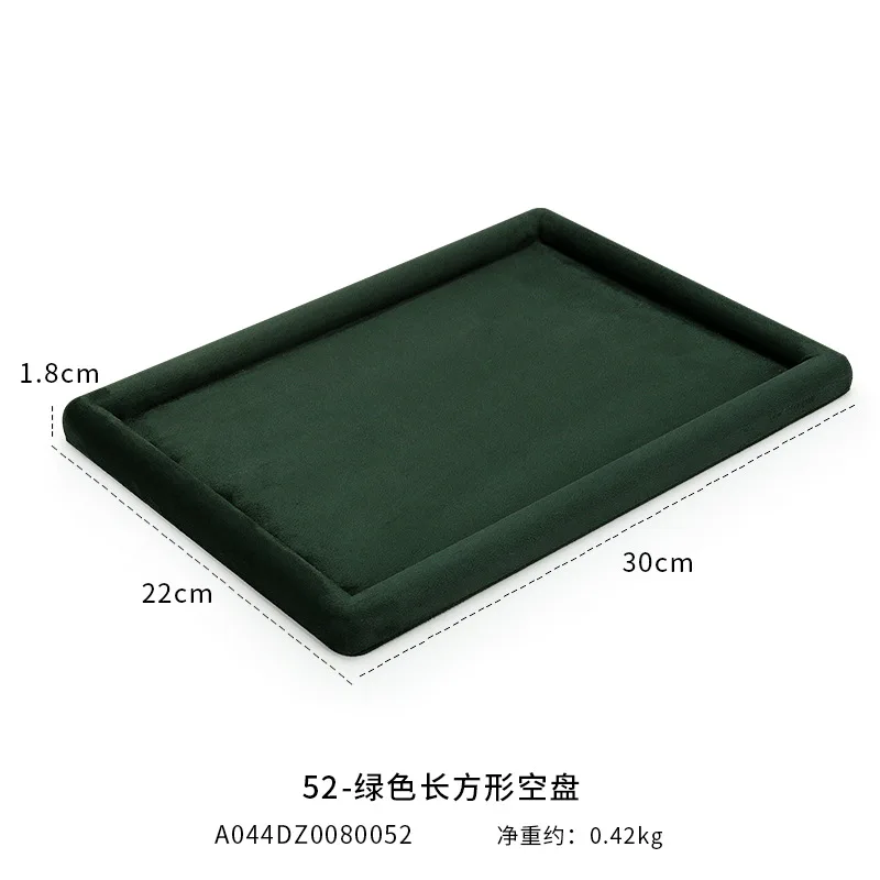 High Level Velvet Jewelry Display Tray Suede Fabric Pink Green Blue Gray Blank Necklace Organizer Bracelet Holder Watch Show