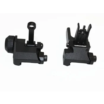 

Hunting accessory Flip up Sight Front Rear Iron Sight Quick Detach Folding Design 20mm Rails Airsoft Rifle Sight AR-15/M4/AR