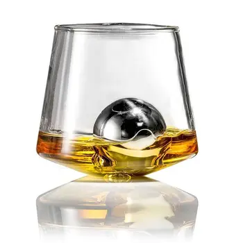 

6/8PCS Stainless Steel 304 Whisky Stones Ice Cubes Whiskey Cooler Rocks Round Frozen Ice Cube With Box Bar Accessories 2020