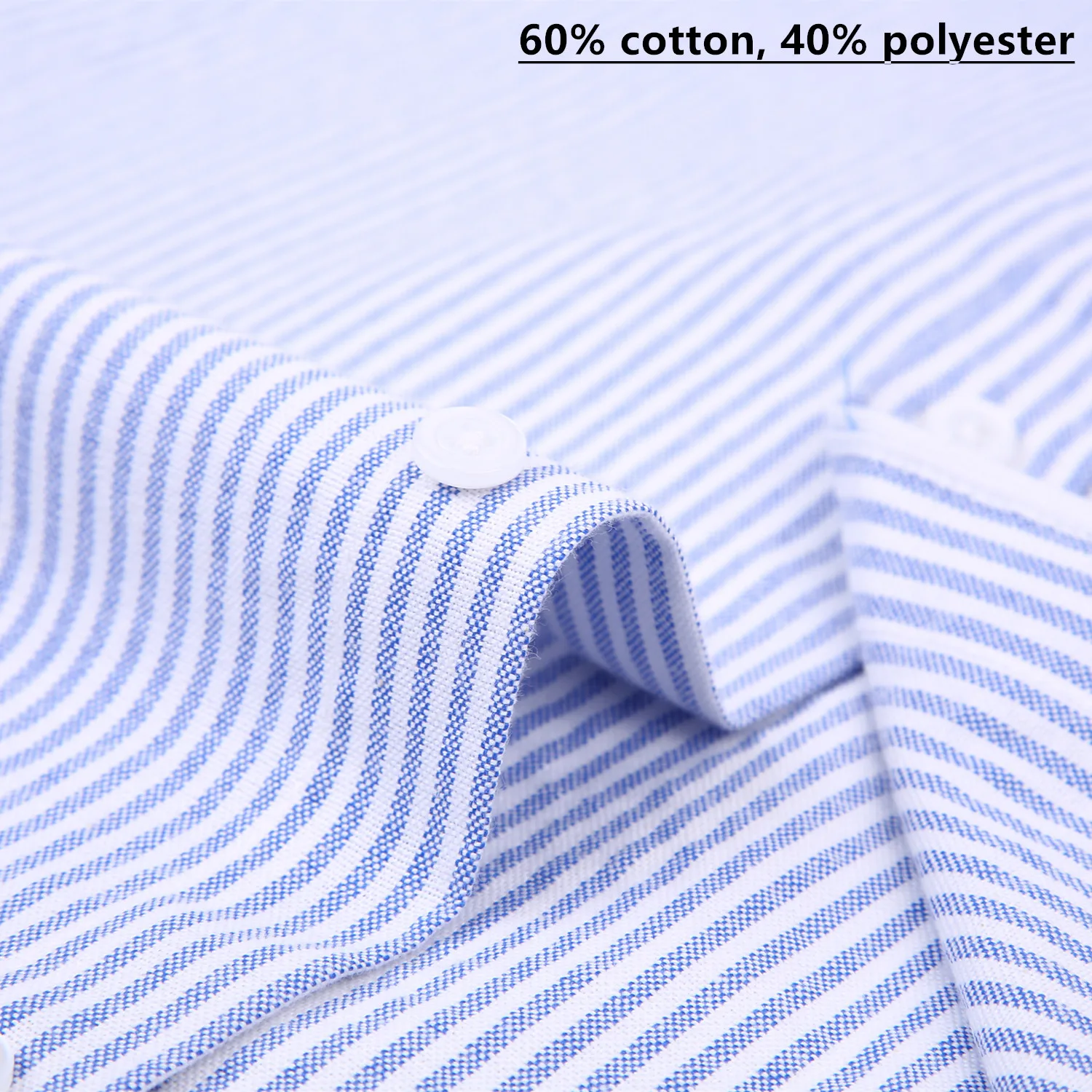 Goede Oxford Streep Mannen Toevallige Lange Mouwen Slim Fit Shirt Zachte Comfortabele Lente Herfst Mannelijke Sociale Overhemd Kraag Knop Ontwerp