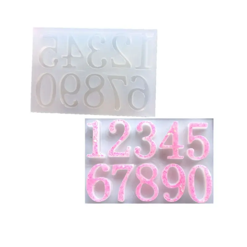

Handmade 0-9 Number Pendant Message Resin Mold Epoxy Resin Jewelry Making Tools