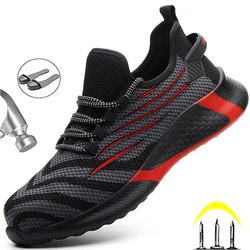 Chaussures de Sécurité Anti Crevaison pour Homme, Baskets de Travail Légères et Indestructibles 