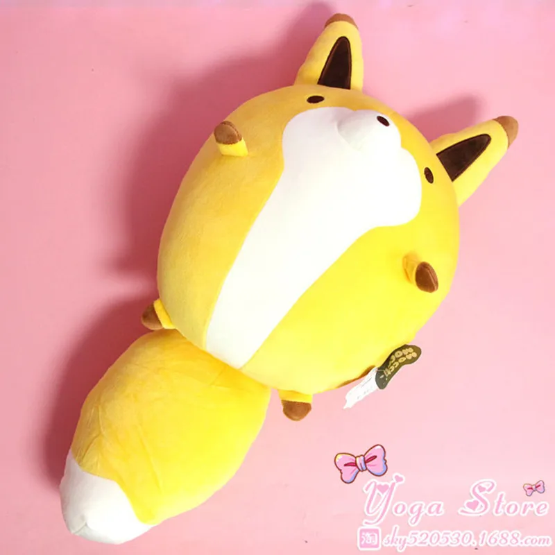 50cm Cute Cartoon Animal Plush Toy Creative Cute Fox Raccoon Round Roll Soft Stuffed Plush Toy Baby With Sleep Storytelling Toy - Цвет: Черный