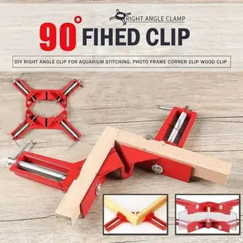 

Aluminum Alloy Durable Sturdy 90°Angle Clamp Degree Corner Clamp Right Angle Clamp Accurate Firm Woodworking Tools 90 Degrees