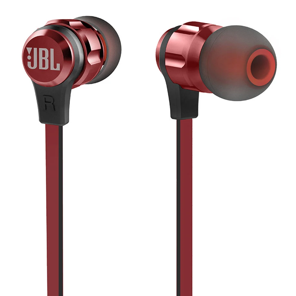 JBL T180A наушники-вкладыши с пультом дистанционного управления и микрофоном, спортивные музыкальные наушники с чистым басом для смартфонов leagoo s9 iPhone