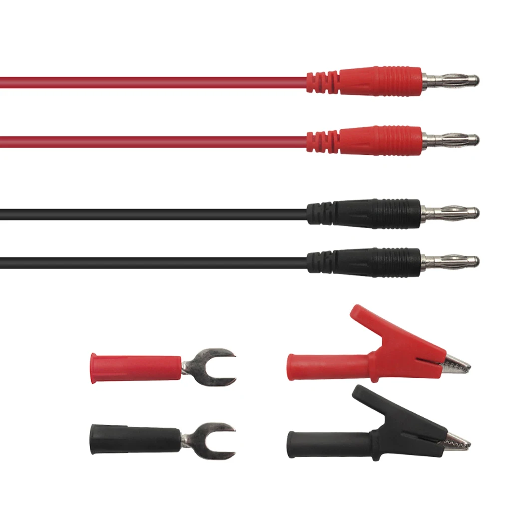 Electronic Test Leads Kit, Digital Multimeter Leads with Alligator Clips Replaceable Multimeter Probes Tips Set of 6