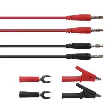 

Electronic Test Leads Kit, Digital Multimeter Leads with Alligator Clips Replaceable Multimeter Probes Tips Set of 6