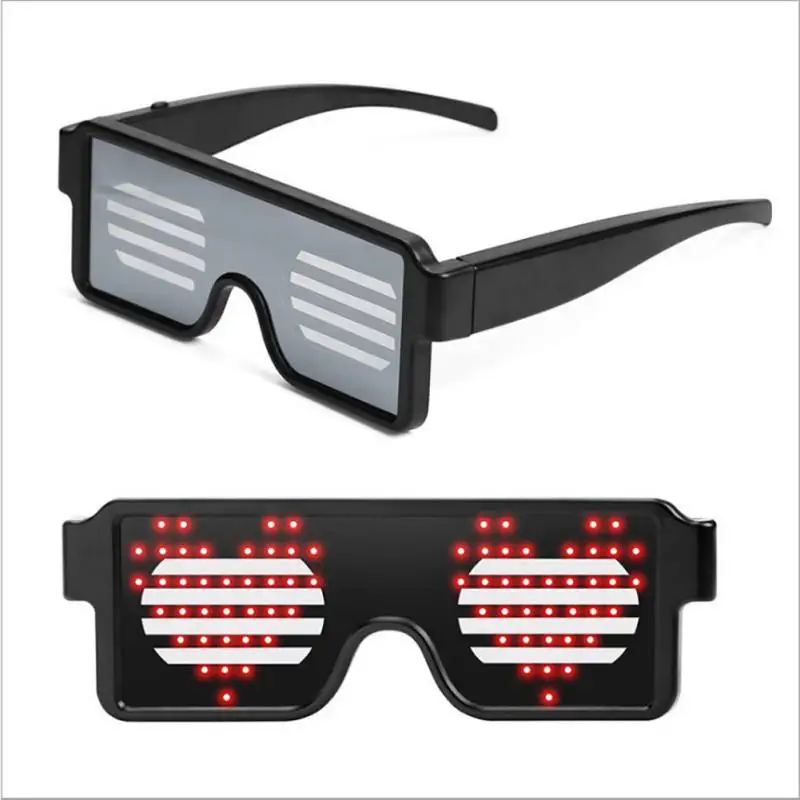 Новые 8 режимов быстрая вспышка светодиодные очки для вечеринок USB зарядка светящиеся очки товары для рождественской вечеринки освещение концертов игрушки дропшиппинг Z - Цвет: Красный