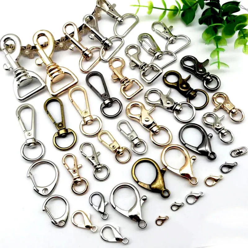 

Metal Clip Dog Buckle KeyRing KeyHooks ring DIY Craft Lobster Clasp Key chain of hardware accessories