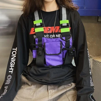 

ASDS-Tooling Hip-Hop Chest Bag Fashion Multifunctional Vest Bag Outdoor Sports Tool Bag Vest Backpack