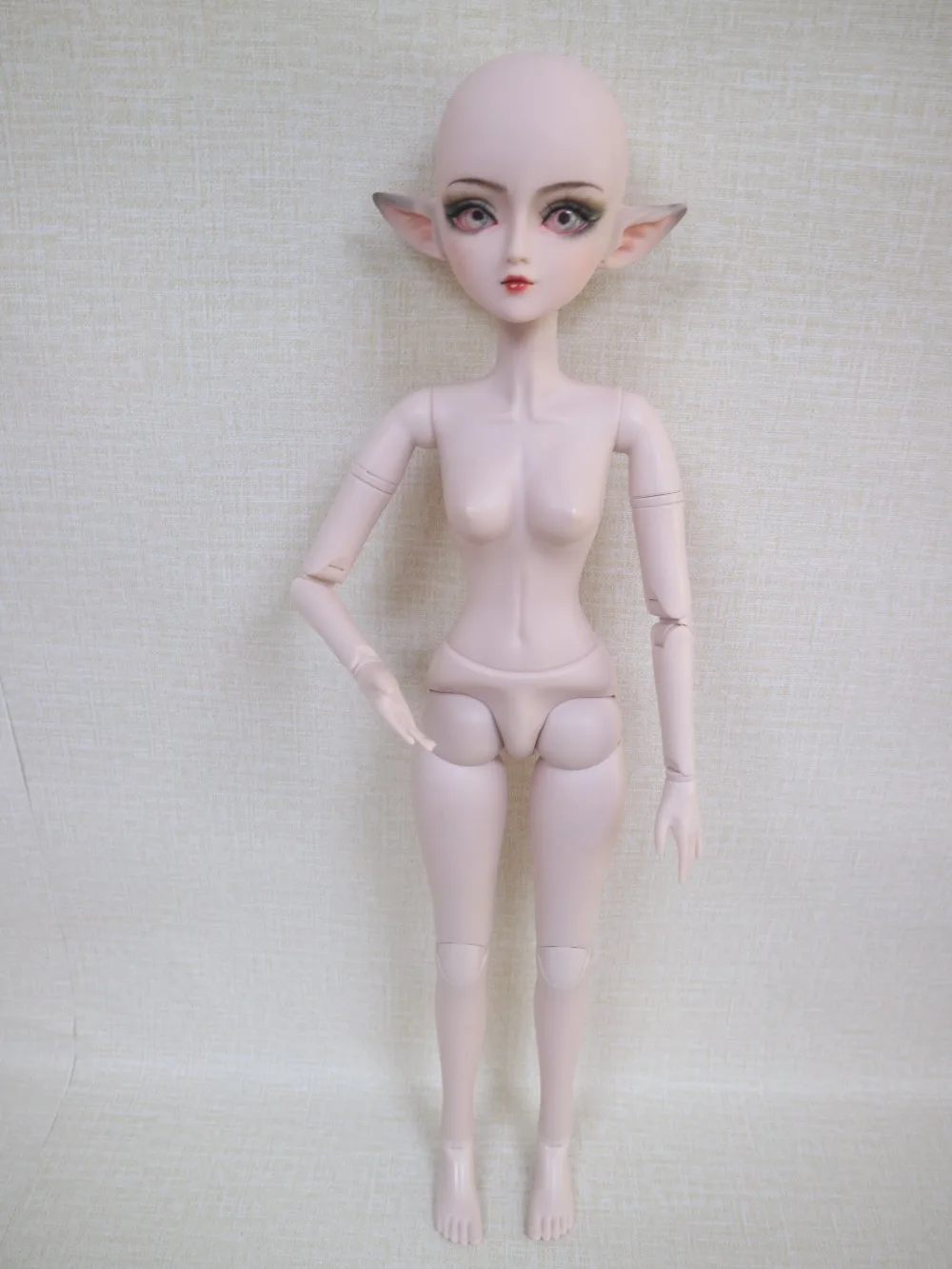 Индивидуальные BJD куклы эльф кукла DIY пластиковая кукла 24 шарнира шарнирная кукла 58 см - Цвет: Nude doll 5