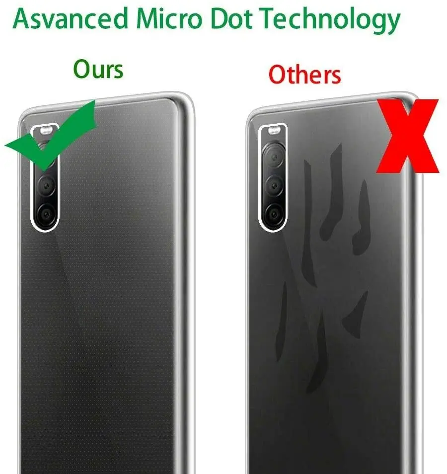 HGJTF Custodia Per Sony Xperia 10 IV (6.0 ") 2 Pellicola Protettiva Vetro Temperato, Ultrasottile Trasparent TPU [Antiurto X Anti-Giallo] Silicone Morbido Cover Per Sony Xperia 10 IV - WM84 - Foto 5