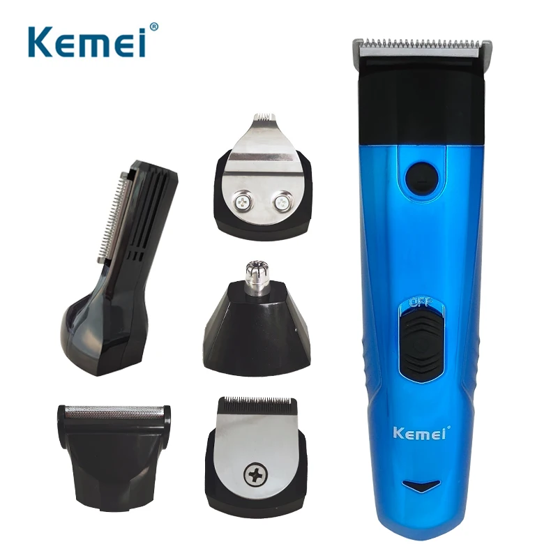 Kemei перезаряжаемый триммер для волос Многофункциональный 6 в 1 машинка стрижки