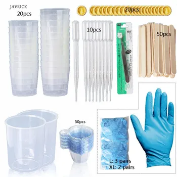 

156Pcs Resin Cups Casting Jewelry Tools Kit Including Measuring Cups Mixing Spoons Dropping Pipettes Gloves Tweezers Kit