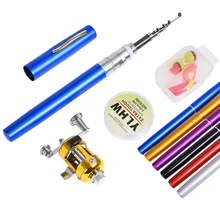 38 дюймов карман ручка стержень набор, мини-удочка и Катушка комбо, Портативный поездок на рыбалку Шестерни в коробке