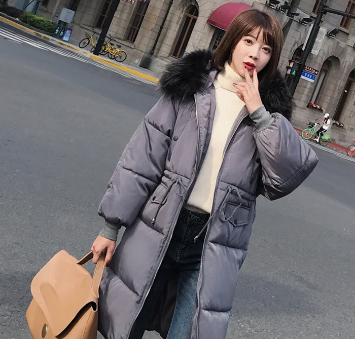 Толстый мех; утепленная толстовка с капюшоном и застежкой-молнией длинные пуховые хлопковые пальто Для женщин Повседневное с длинным рукавом со шнуровкой Теплые пуховики женские парки