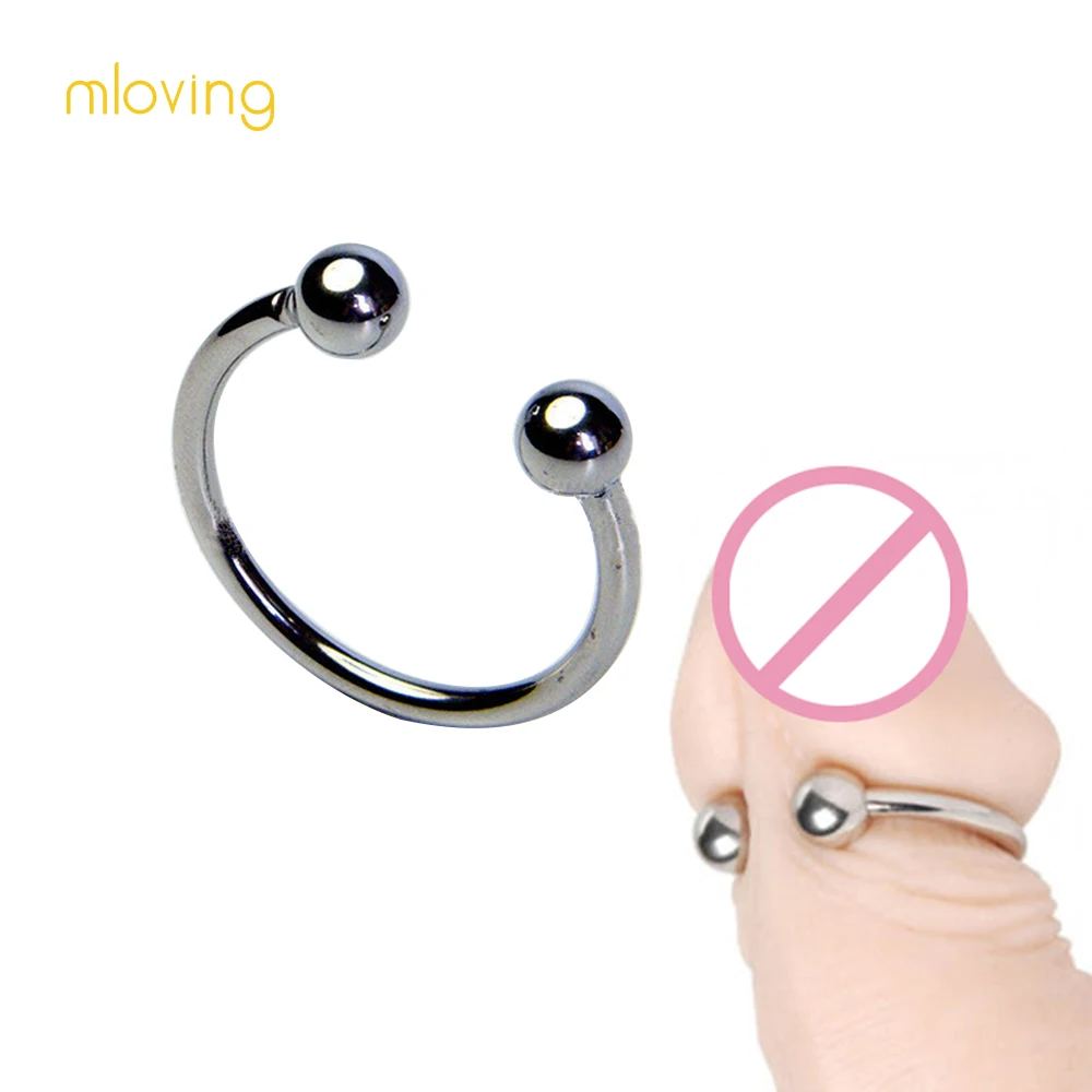 Двойные бусины из нержавеющей стали семенное кольцо для мужчин не повреждает