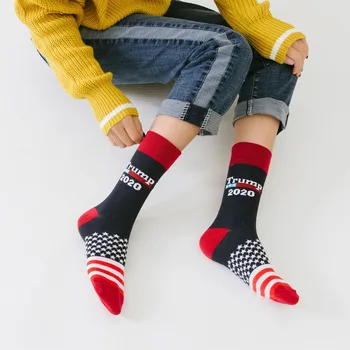 

Creative Donald Trump Make America Great Again National Flag Stars Stripes Socks Funny Women Casual Men Short Happy Cotton Socks