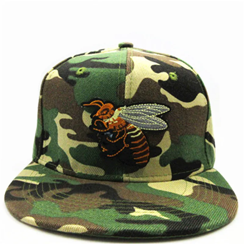 Honeybee Embroidery Cotton Caps For Men & Women