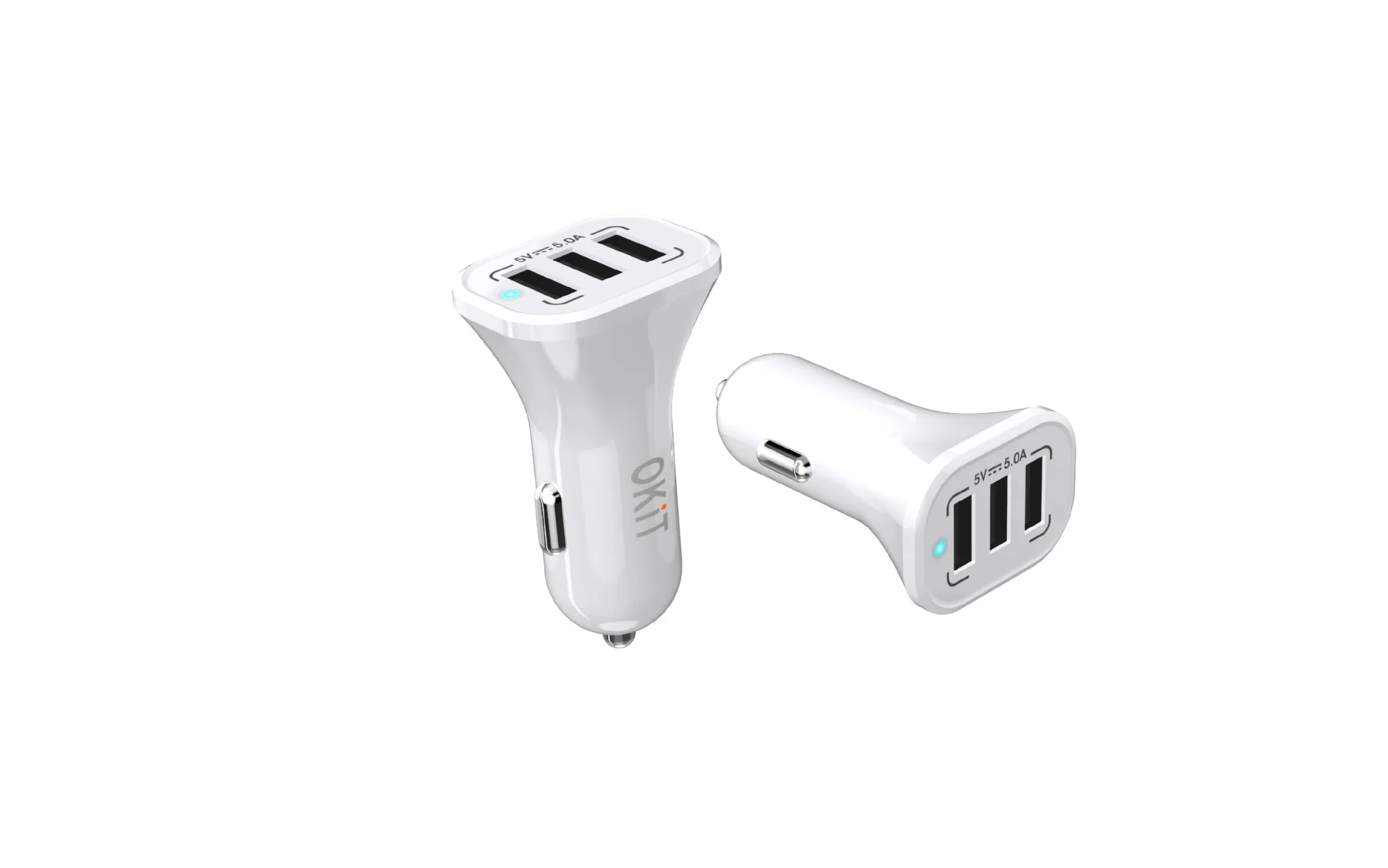 Три USB Автомобильное зарядное устройство, двухпортовое автомобильное зарядное устройство, зарядное устройство для мобильного телефона 5A большой ток смарт