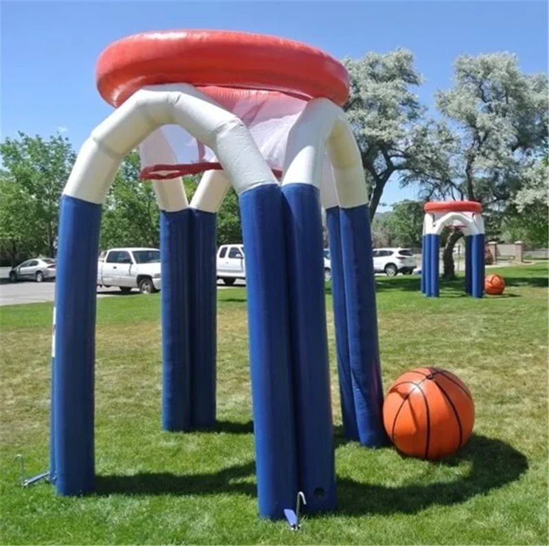 Гигантский надувной баскетбольный мяч и обруч бросать легко перемещать на открытом воздухе игрушки шутер игровое оборудование для детей и взрослых