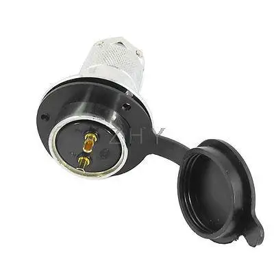 

AC 150V 15A Dustproof Metal Chassis 2Pin Male Female Aviation Plug Connector