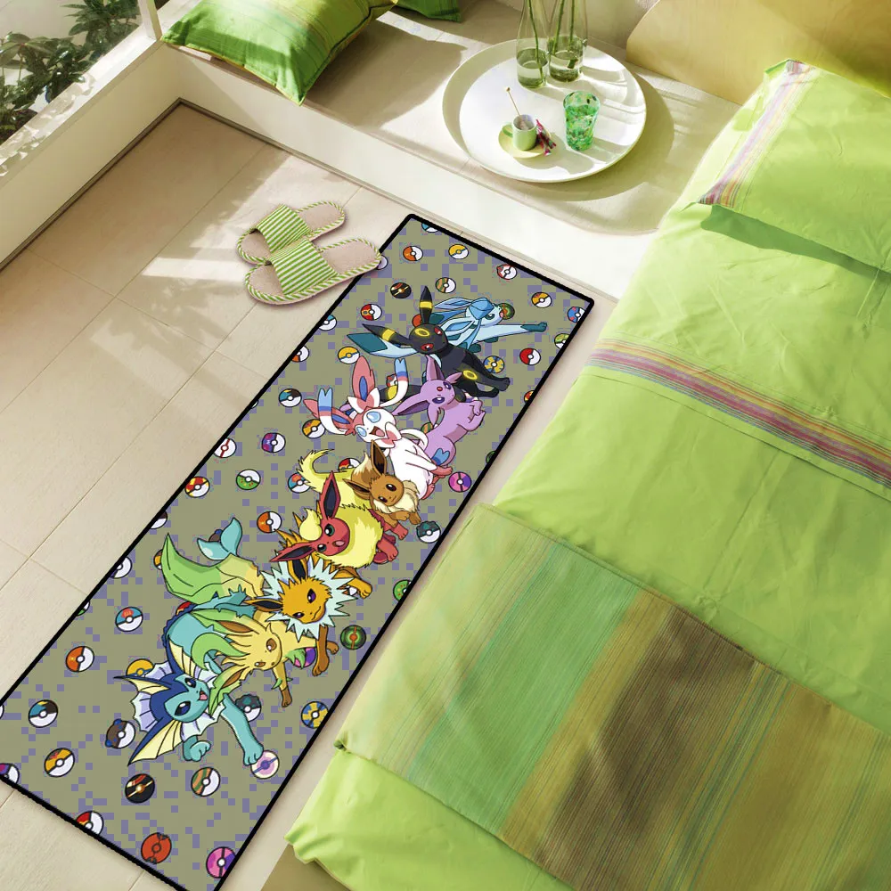 Аниме Покемон го Пикачу Evee напольный коврик ковер длинный коврик кухонный нескользящий коврик - Цвет: Style 8