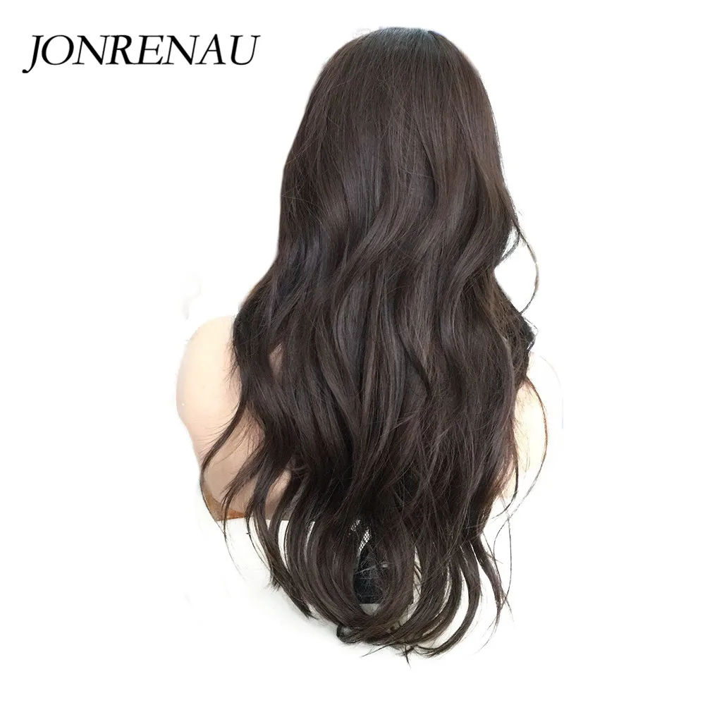 JONRENAU длинные коричневые натуральные волнистые волосы термостойкие волокна женские модные синтетические волосы парики для ежедневных или вечерние - Цвет: lc1333