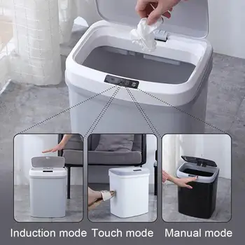 

Home Intelligent Automatic Induction Electric Rubbish Trash Can Smart Waste Bins Ashbin Kick Barrel Battery Version Trash Can