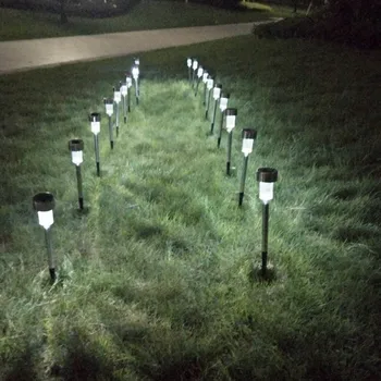 

10pcs Solar Power LED Lawn Lamps With Lampshades Landscape Lighting Lamps Low Voltage, No Flicker, No Glare