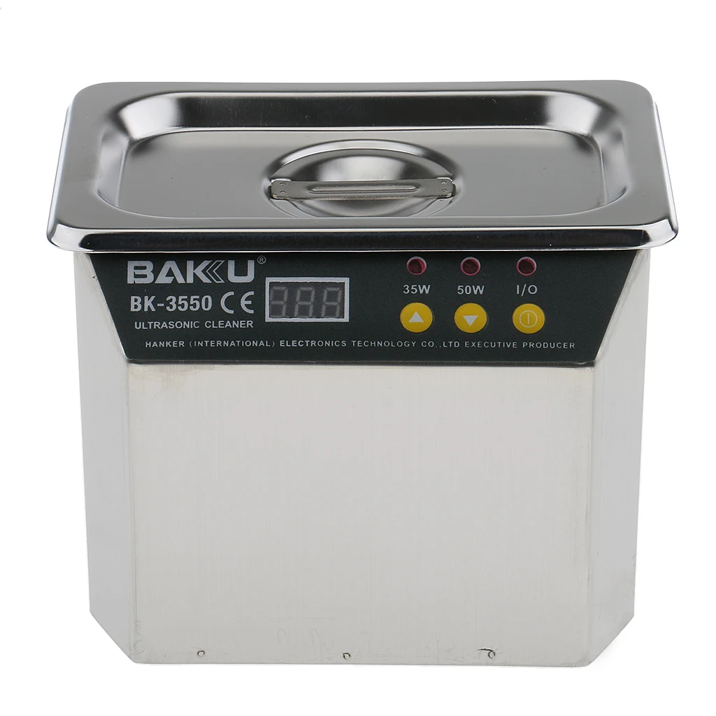 Stainless Steel Jewelry Watch Ultrasonic Cleaner Electronic Parts Cleaning Machine EU Plug