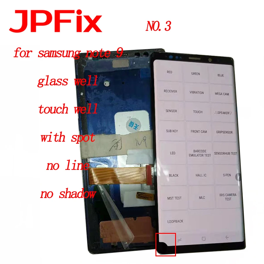 JPFix Super AMOLED lcd для samsung Galaxy Note 9 N960 N960F N960D N960DS ЖК-дисплей кодирующий преобразователь сенсорного экрана в сборе с пятнами