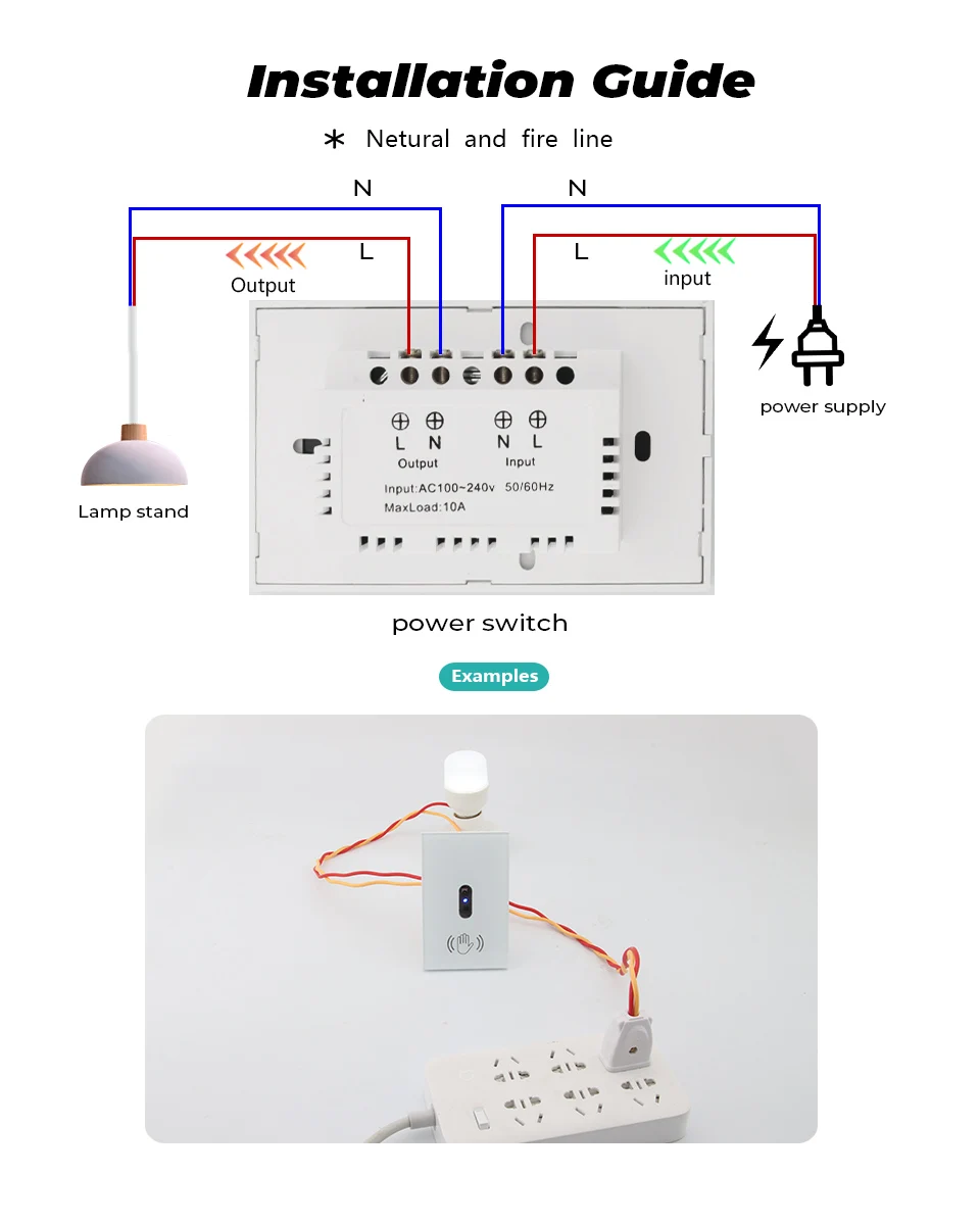 H1c8e1e077ad74d67bafed5c3a1953676D SMATRUL Smart Wall Light Infrared Sensor Switch No Need To Touch Glass Screen Panel On Off US 110V 220V 10A Electrical Power