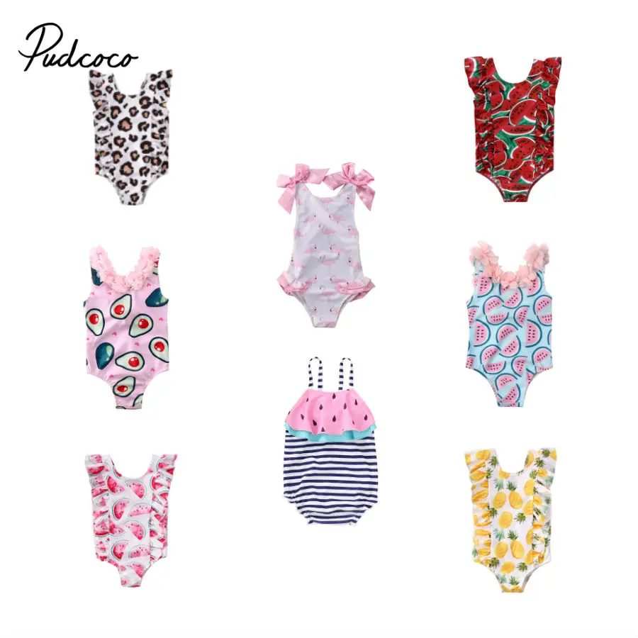 

Baby Girl Avocado Bodysuit Bikini Toddler Infant Baby Girls Fruit Swimsuit One-Piece Swimwear Swimming Bathing Beach Costume