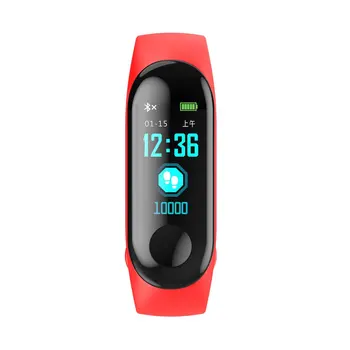 

Color Screen Smart Wristband Bracelet Band M3C OLED 128 x 80 Touch Screen Battery 110mAh Pulse Heart Rate Step Time