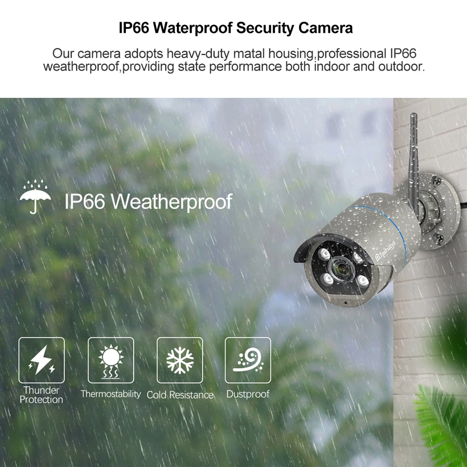  H.265 8CH 1080P Wireless NVR Kit CCTV Security System 2MP IR-CUT Outdoor Two Way Audio Wifi Camera  - 4.00024E+12