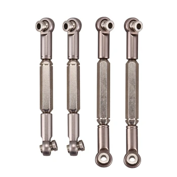 

4Pcs Adjustable Front and Rear Hexagonal Tie Rod Parts for C14 C24 Half Truck Model Car