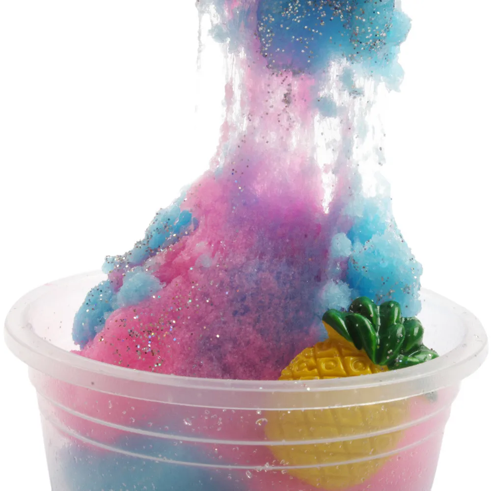 Colorful Mixing Cloud Cotton Candy Slime Fluffy Polymer Anti Stress Slime Sludge Cotton Mud Toy Toys For Children #A