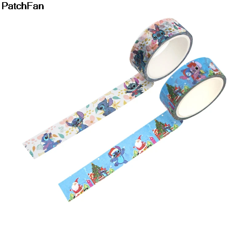 Patchfan стежок мультфильм DIY Скрапбукинг липкий клей Васи бумага маскирующая лента печатные узоры наклейки A2682