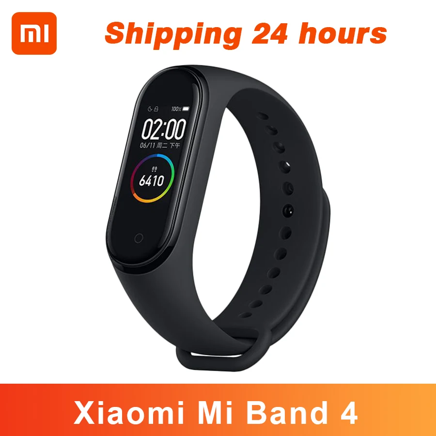 Оригинальный Смарт браслет Xiaomi Mi Band 4 в наличии цвета AMOLED экран пульсометр фитнес