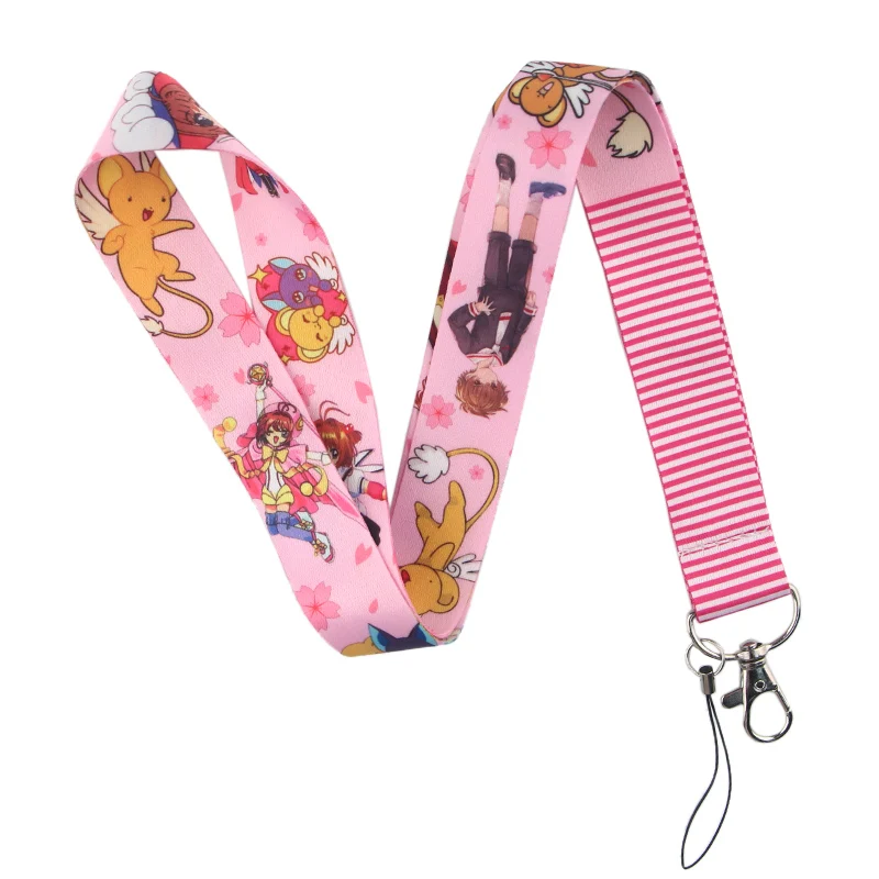 PC273 20 шт./лот Cardcaptor Sakura Lanyard значок ID Lanyards ремешок на шею цепь ремней ожерелье аксессуары
