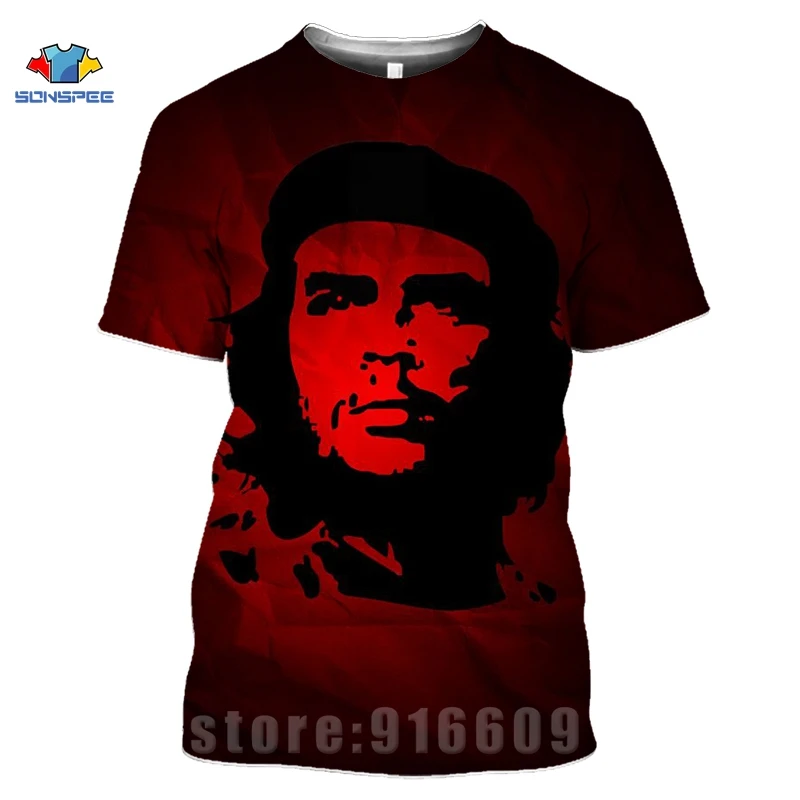 Футболка с 3d принтом аниме уличная одежда Che Guevara мужской женский костюм модная