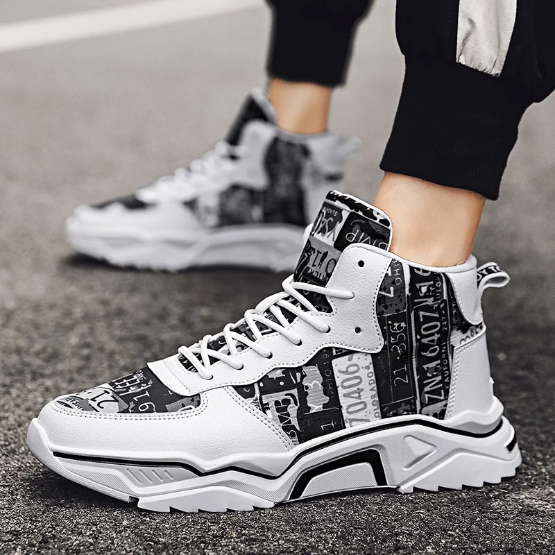 Высокие мужские и женские парусиновые дышащие ботинки Модные кроссовки для