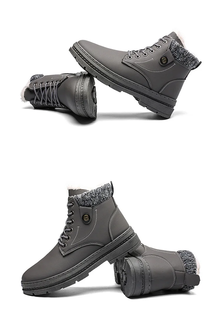 Winter Boots For Men Ankle Boots Casual Shoes Men Male Winter Shoes New Snow Boots Keep Warm With Fur Sneakers Men Footwear
