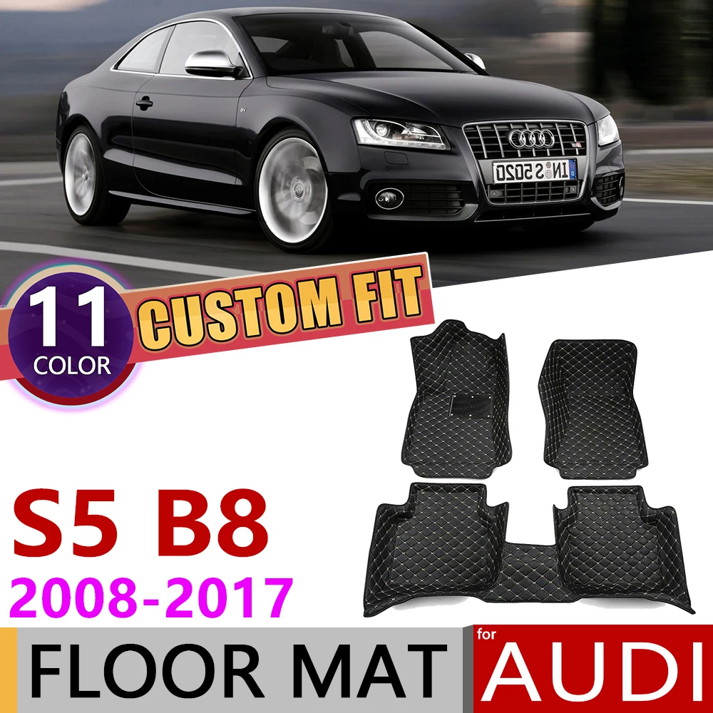 Изготовленный На Заказ Кожаный Автомобильный Брелок коврики для Audi S5 B8 B8.5 8T 8 5 T