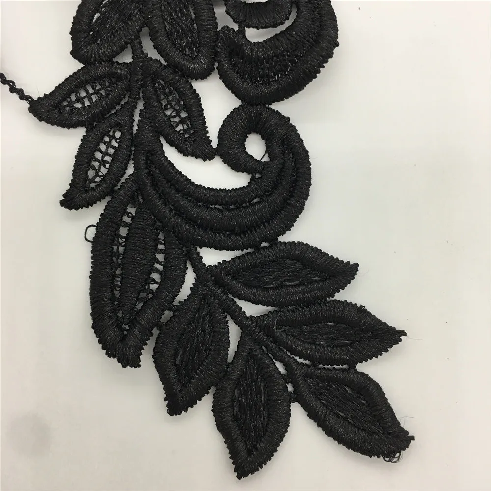Lace Collar Neckline Applique Embroidery Sewing on Patches Sewing Fabric Accessories a pair for sale lace fabric lace sewing accessories lace sewing supplies lace accessories lace garment accessories lace decoration sewing patches