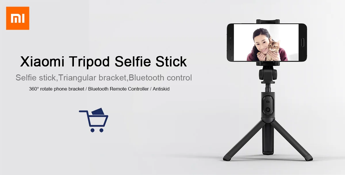 Оригинальная селфи палка Xiaomi монопод держатель затвора раздвижная ручная Проводная палка для селфи с затвором для Xiaomi смартфона планшета