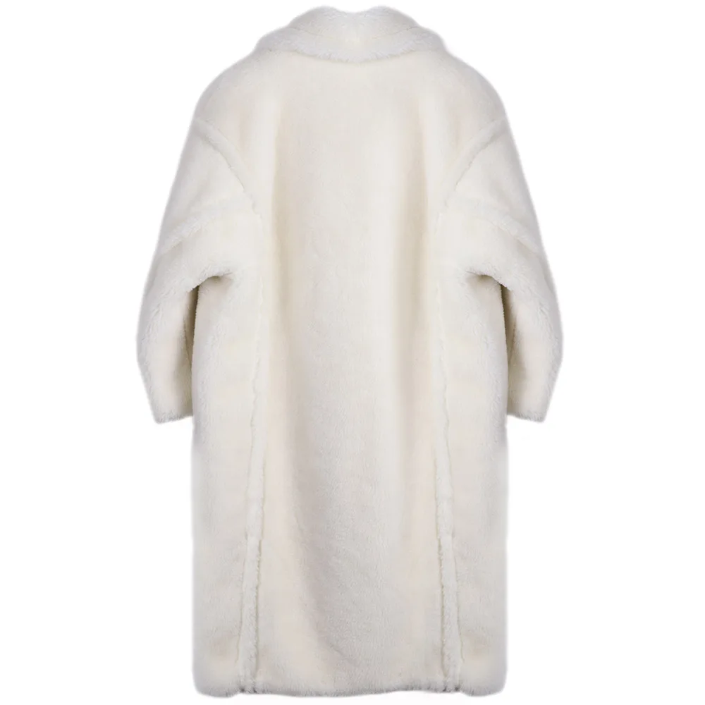 Yoloagne зимнее теплое толстое женское длинное меховое пальто высокого качества дамское натуральное шерстяное меховое пальто