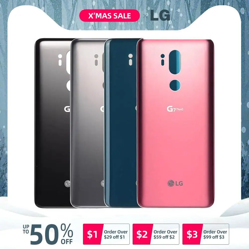 Оригинальная задняя панель корпуса для LG G7 задняя крышка стеклянная Батарейная дверь для LG G7 запасные части